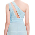 Starzz одно плечо шифон длинные формальные модели светло-синий невесты платье ST000071-2